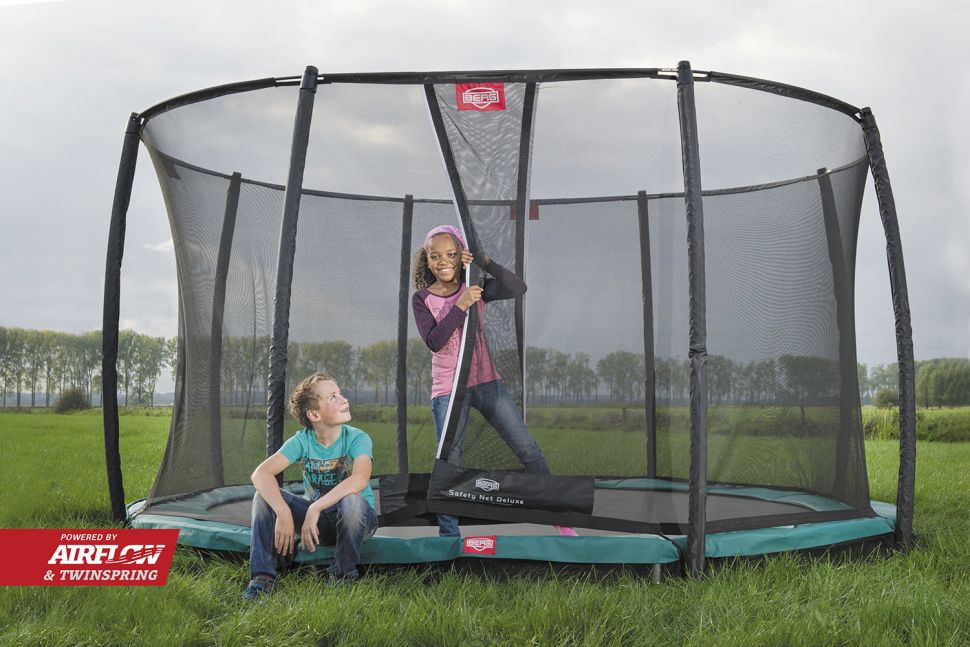 Батут Berg InGround Champion 430 Green с сеткой Deluxe